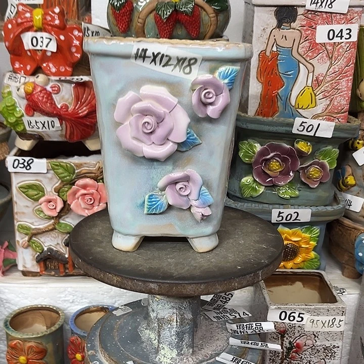 粗陶材质多肉花盆