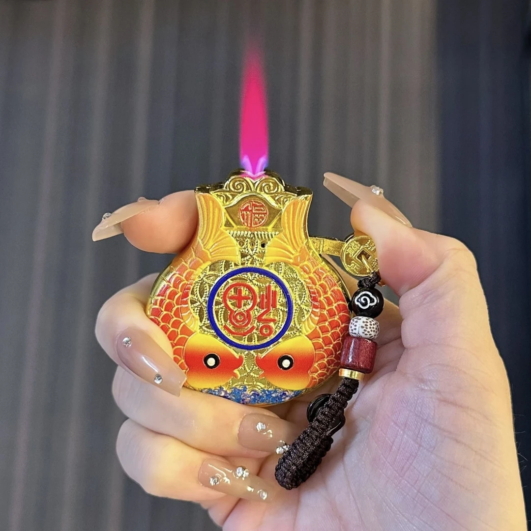创意个性福袋复古金属雕刻工艺防风充气打火机高档国潮送男女礼物