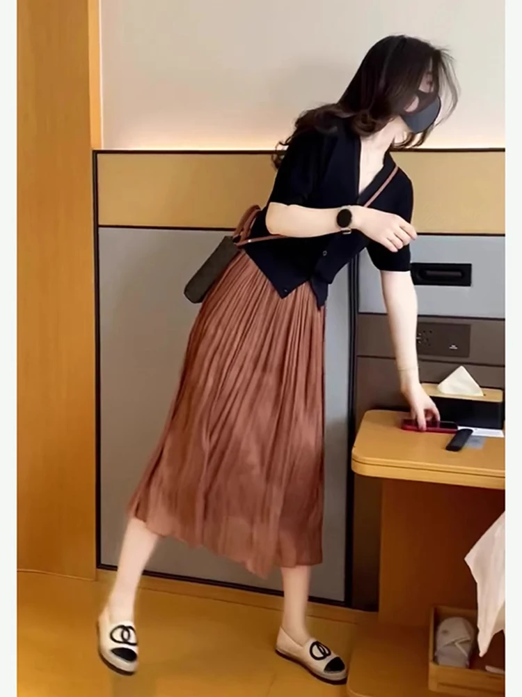 夏季洋气半身裙两件套小香风轻奢高级感成套搭配减龄套装裙女夏装