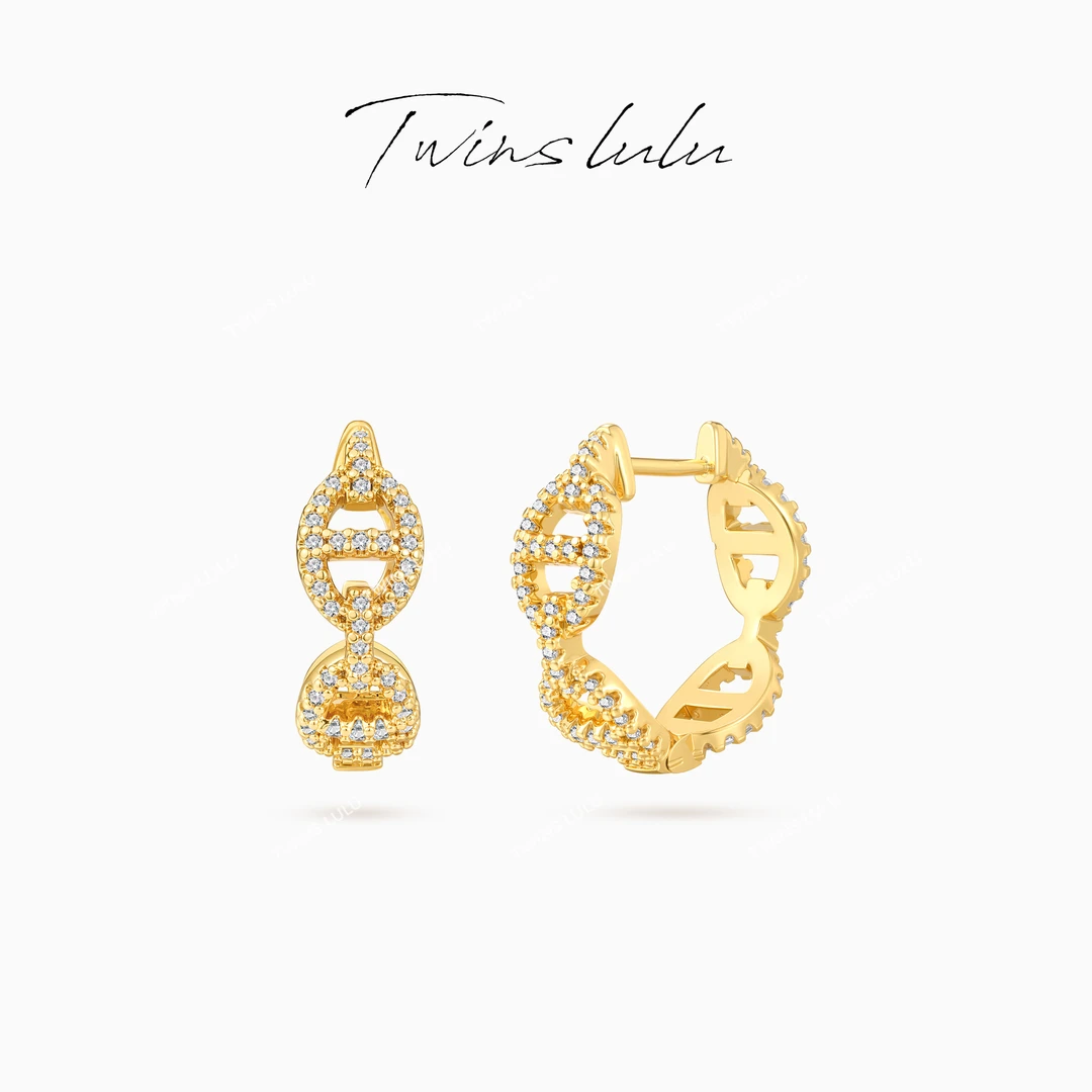 TWINS LULU 饰高级感猪鼻子耳环送女友TSL2654