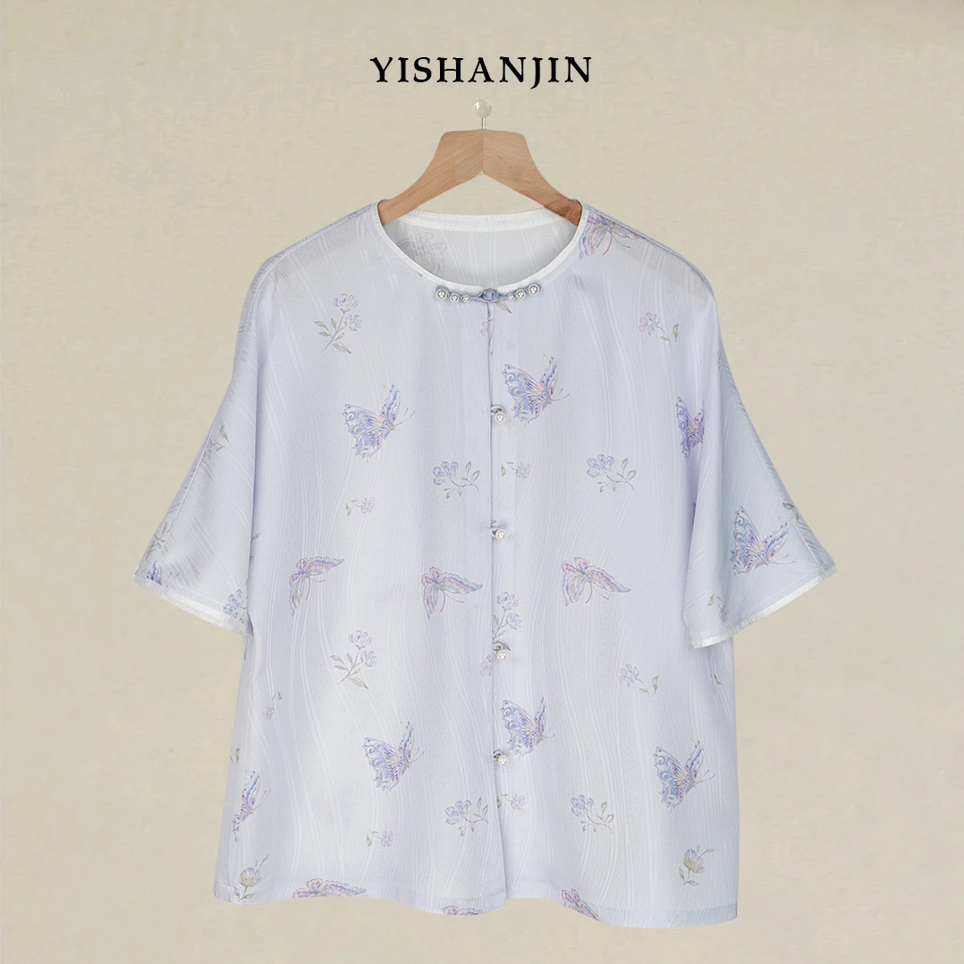 【夏季特清】【风雅颂】100丝杭罗 · 新中式国风桑蚕丝上衣 YSS5050批