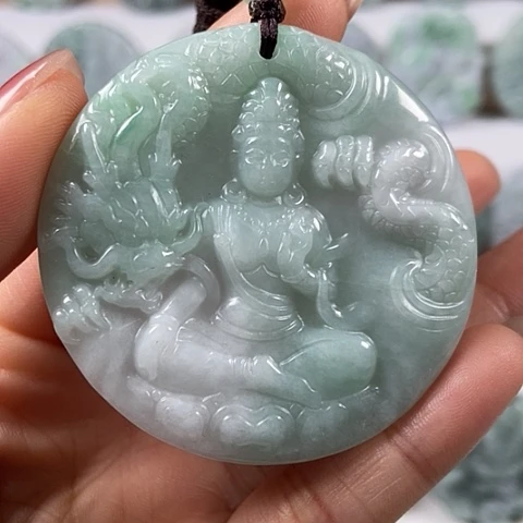翡翠颈饰未镶嵌玉龙观音福利