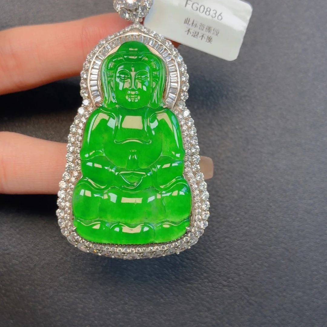 翡翠银S925镶嵌颈饰