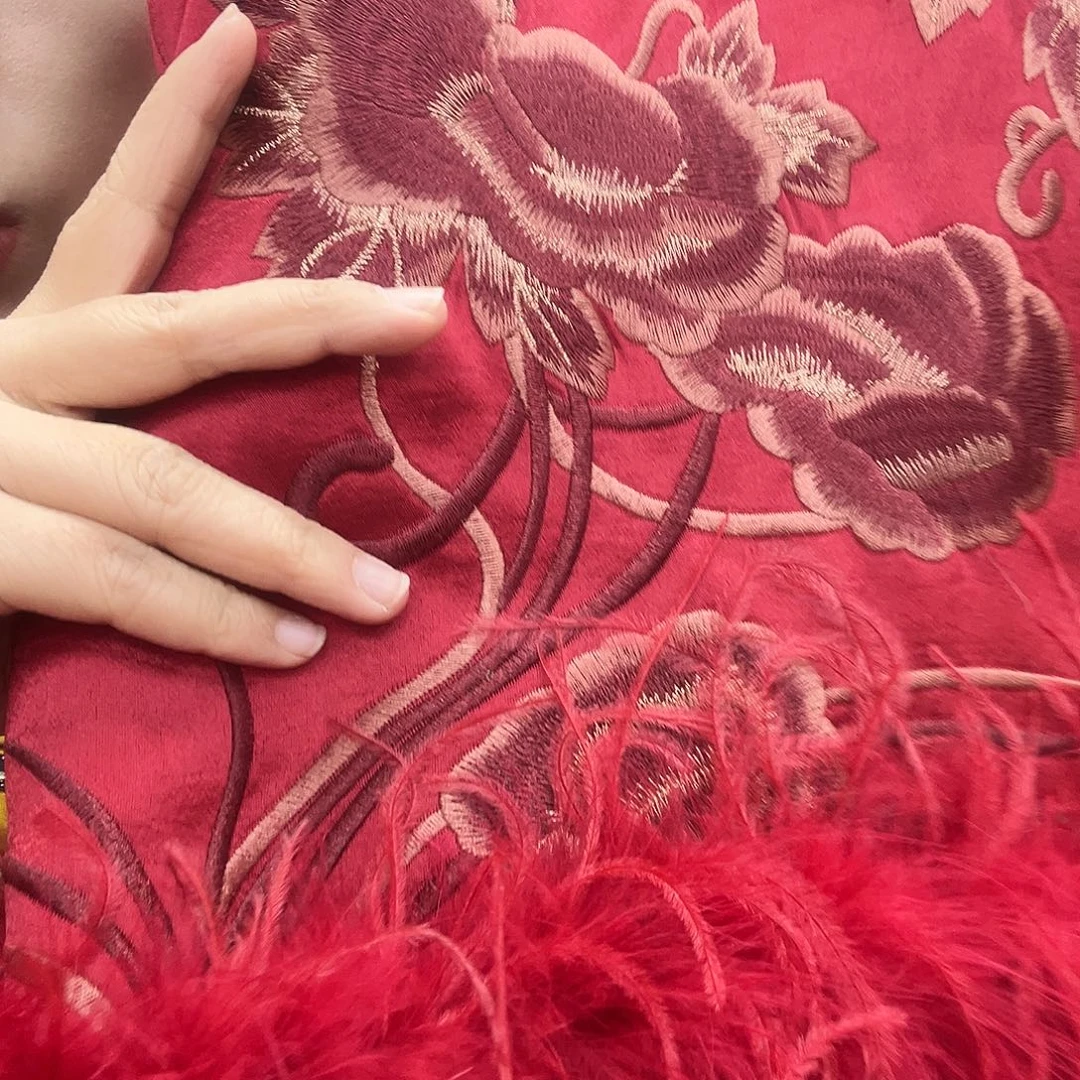 满***坊满绣洗红色一件福利