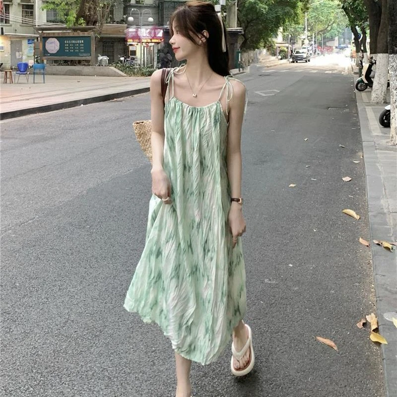 吊带衣连衣裙吊带裙吊带服连身裙裙装慵懒风女背心显瘦裙子吊带衫