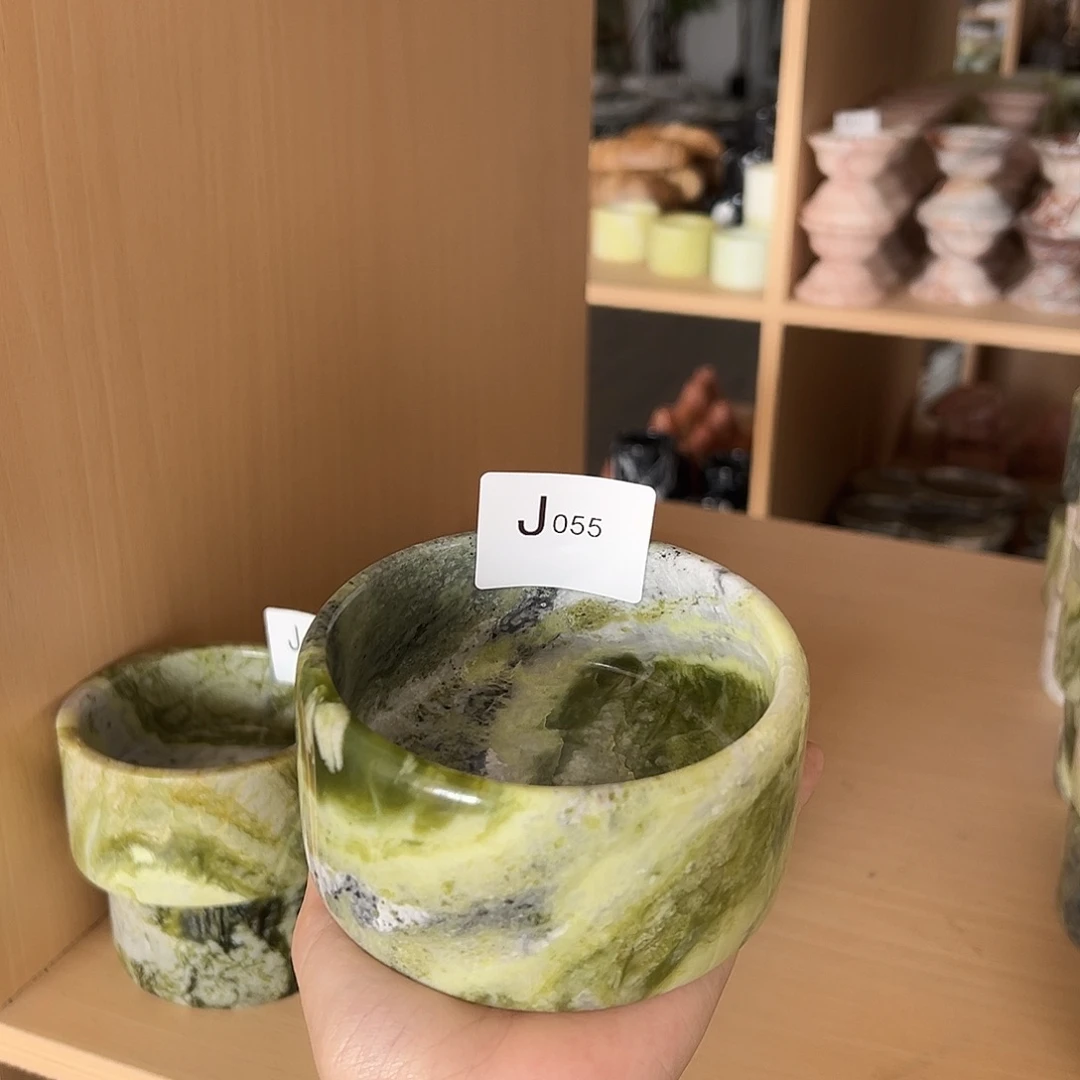 石材J055爱尔兰绿宠物碗微瑕