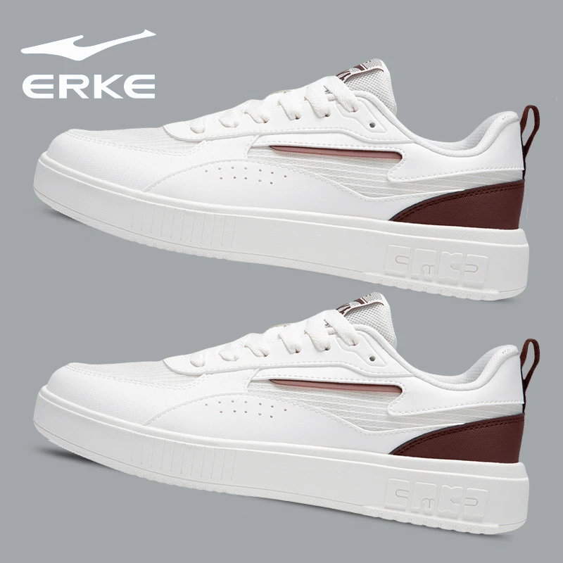 鸿星尔克男鞋运动板鞋男秋冬新款2025低帮透气百搭白色休闲鞋子男