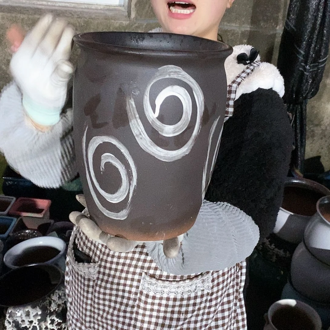 紫砂花盆正品口20高25