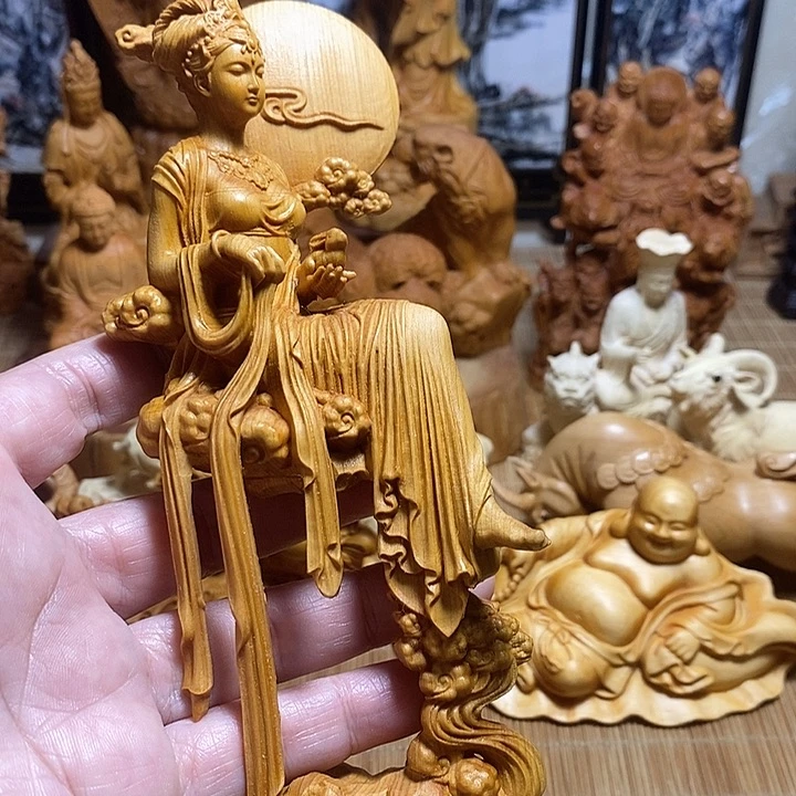 好****柏木（崖柏）嫦娥摆件