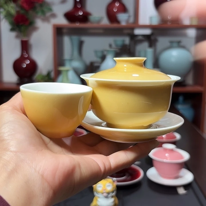 景德镇高温陶瓷盖碗