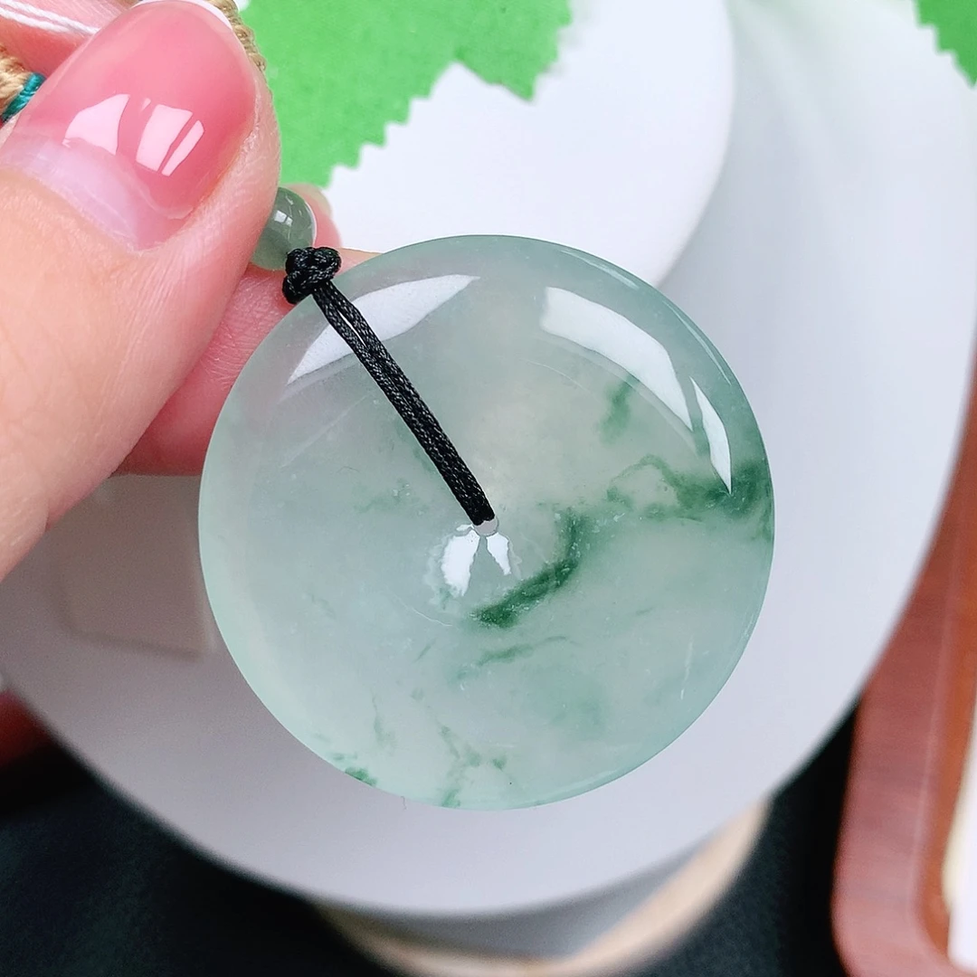 翡翠未镶嵌颈饰平安37-6