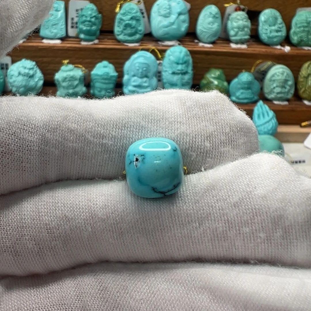 绿松石未镶嵌老型珠10.7mm