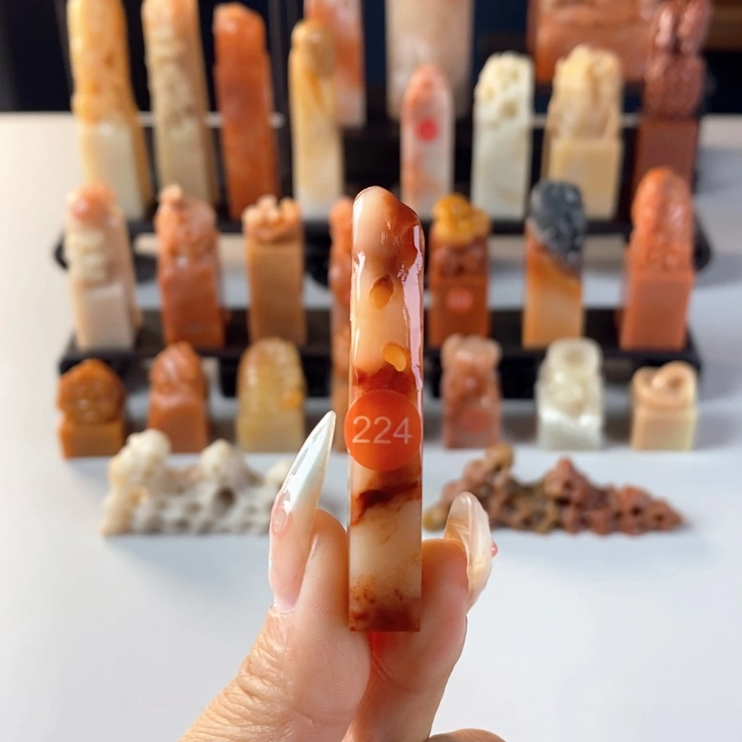 寿山石印石老挝石0.8cm包邮包刻字224