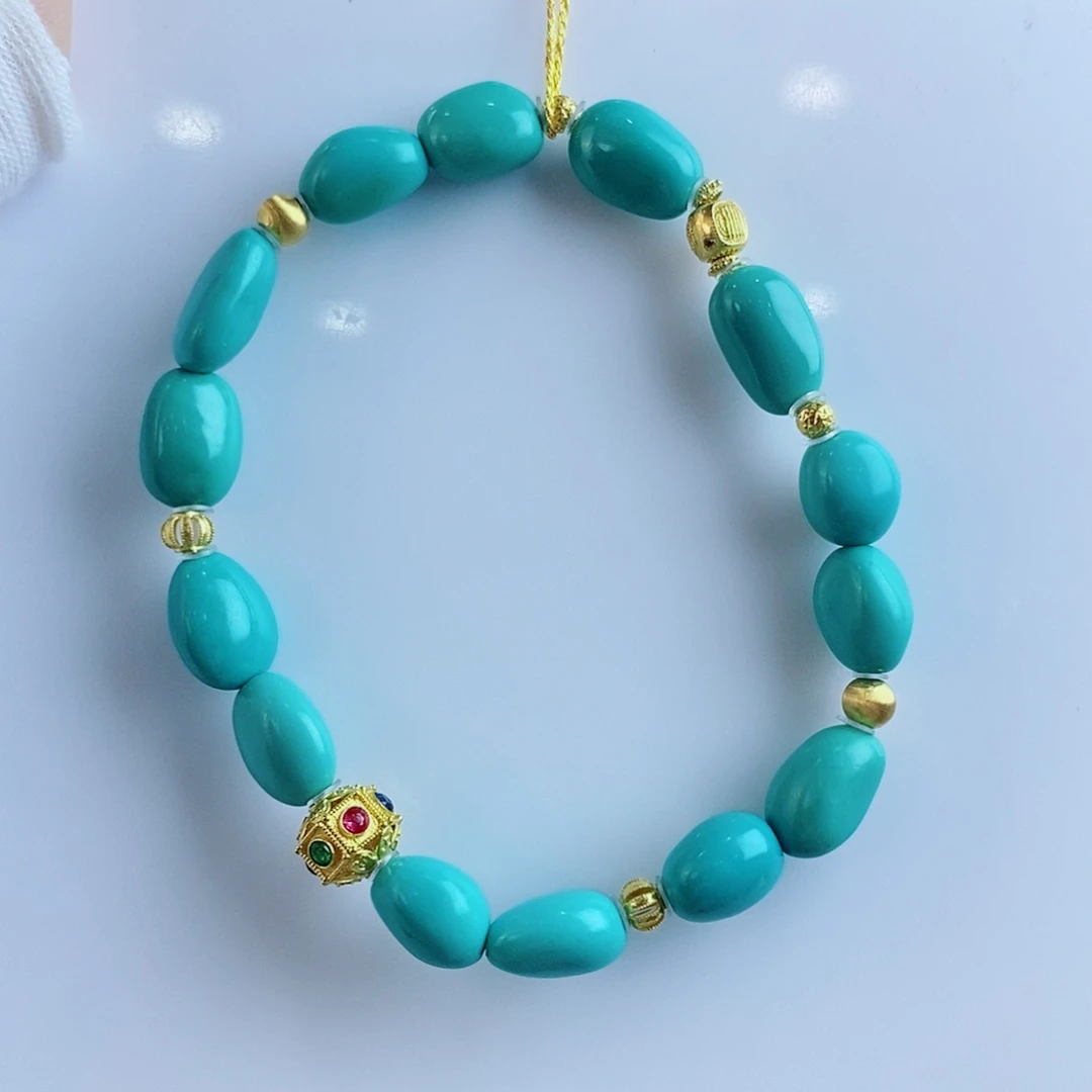 18K金镶嵌绿松石珠宝奇石