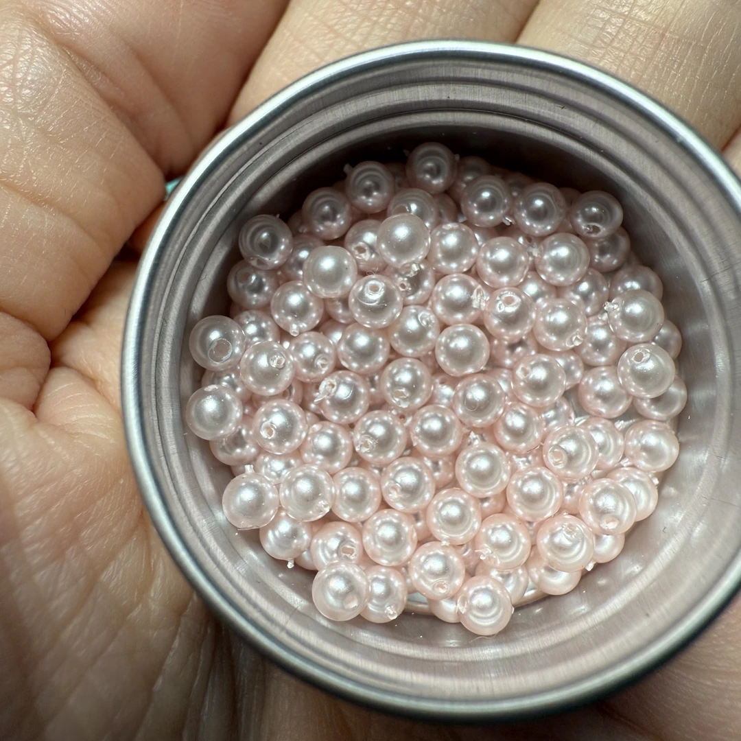 037 店铺满50包邮 新品 粉色奶呼呼珍珠美甲饰品