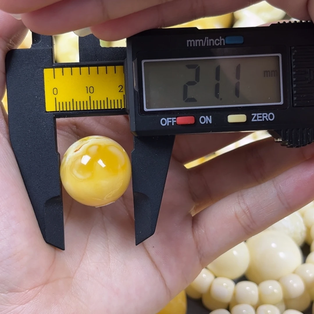 琥珀未镶嵌手串单珠圆珠