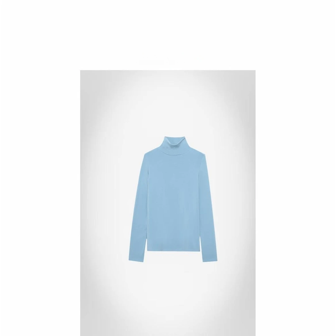 2025年秋冬新款修身显瘦半高领打底T恤时尚高级感百搭长袖上衣女