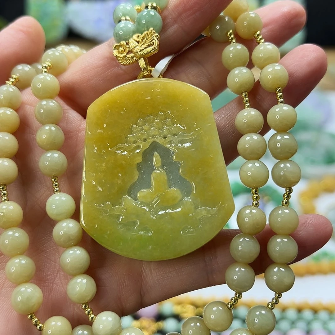 翡翠未镶嵌颈饰吊坠