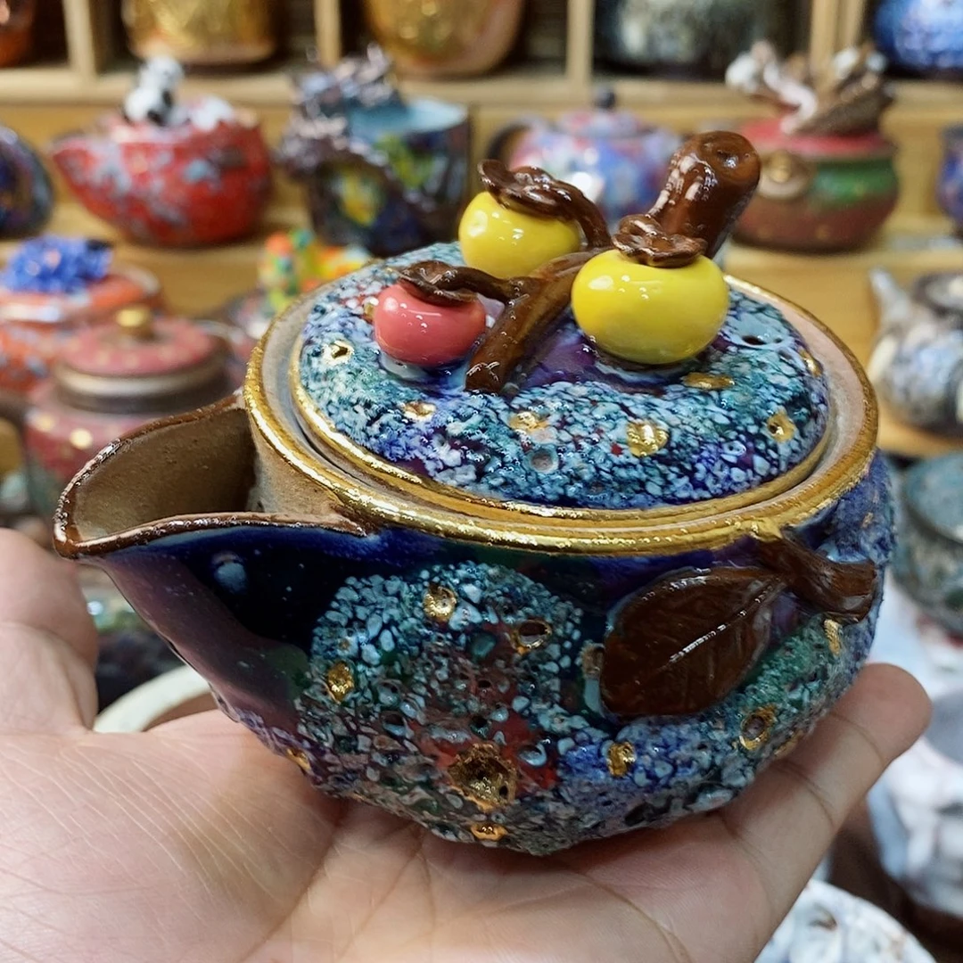 粗陶志野柴烧茶器