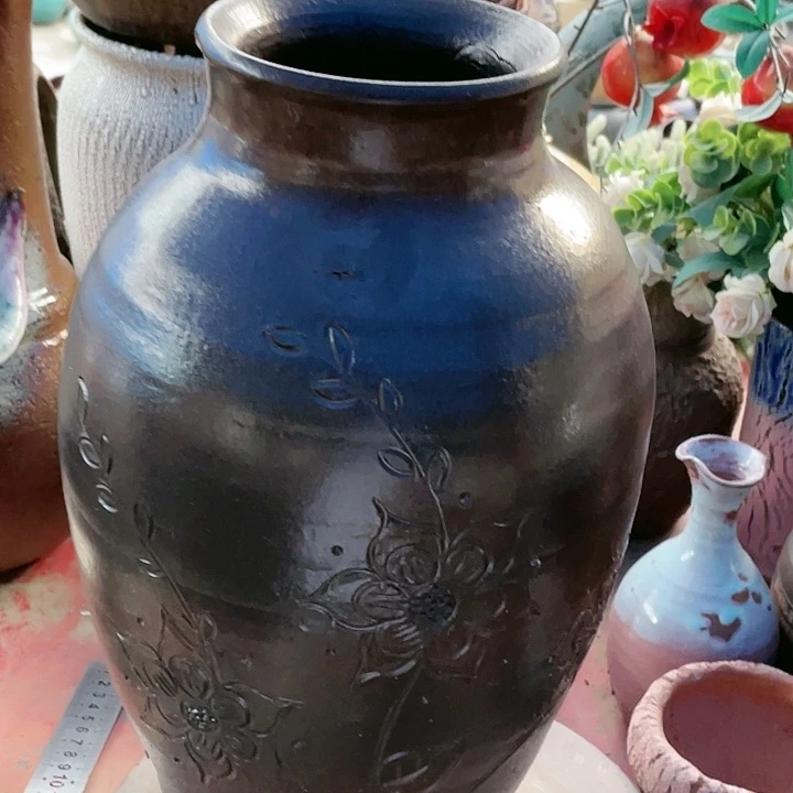 紫砂花盆瑕疵13.37无孔