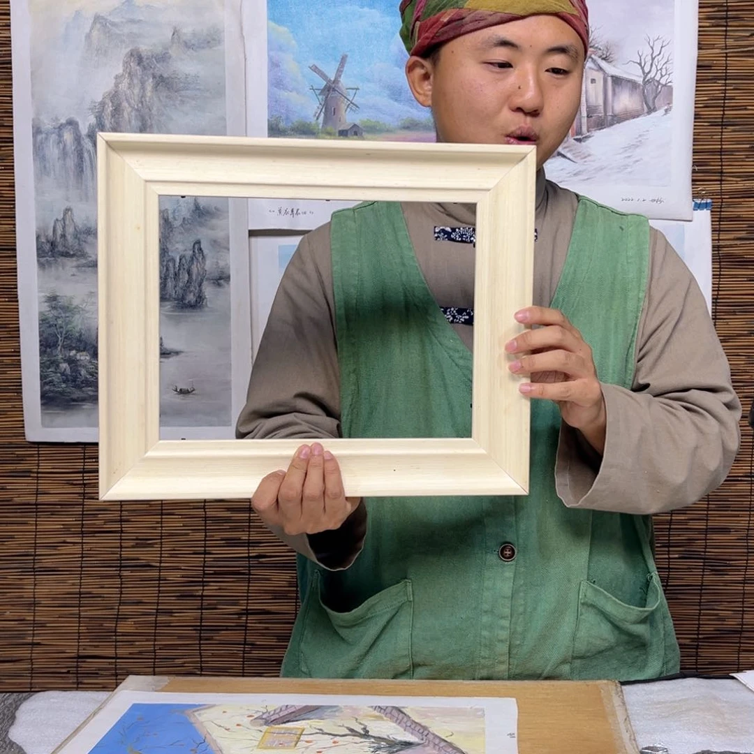 油画用****9行路人小院绘画作品竞拍