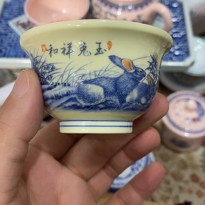 摆件陶景德镇陶瓷主人杯23444