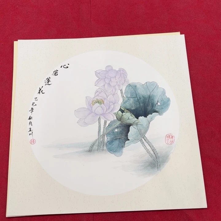 国画花鸟等图案为一体而