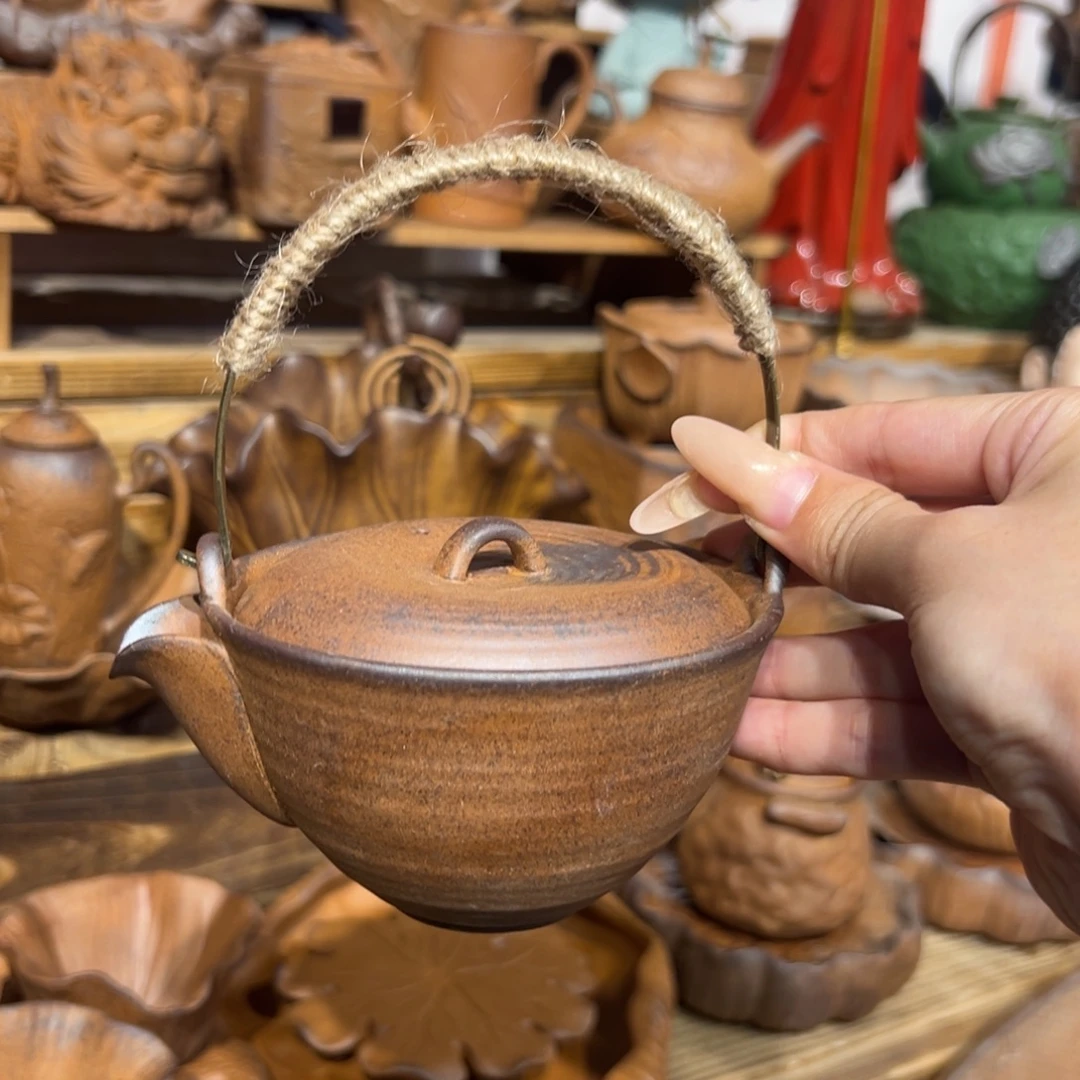 裸烧老岩泥原矿茶具