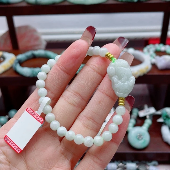 翡翠散珠手串0004