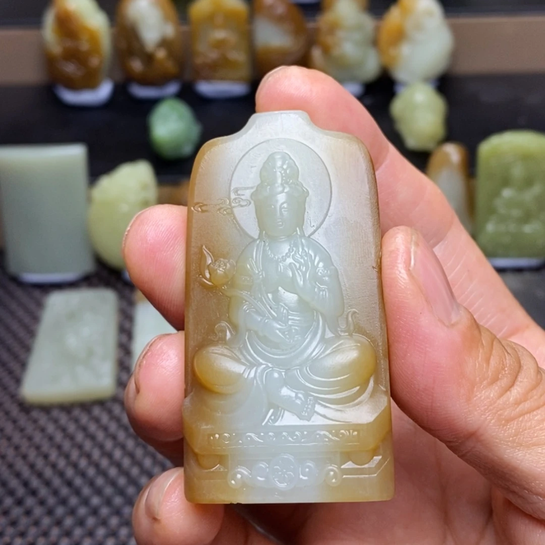 时***！和田玉未镶嵌吊坠(不含链)