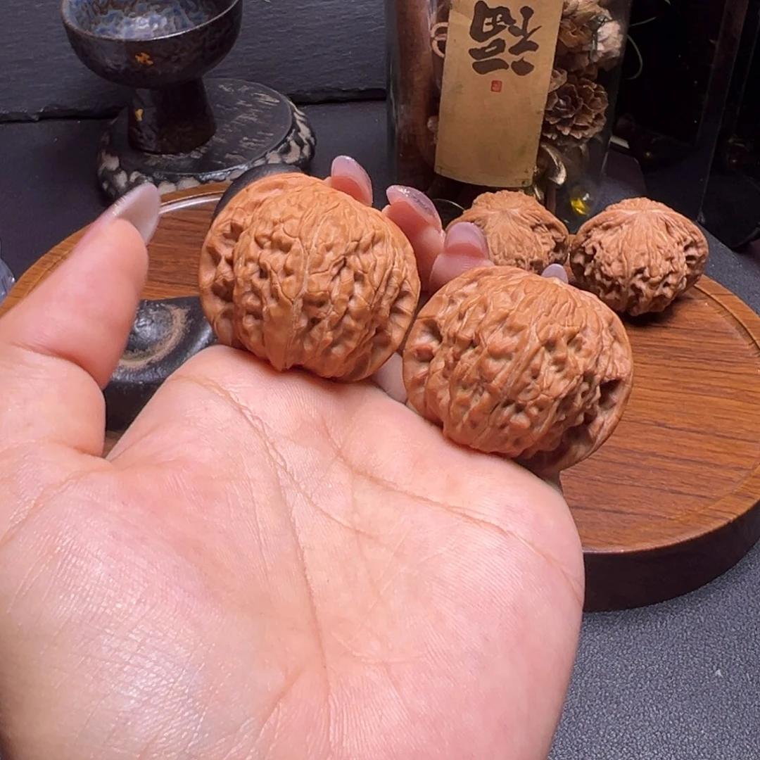 文玩核桃把件磨盘37全品