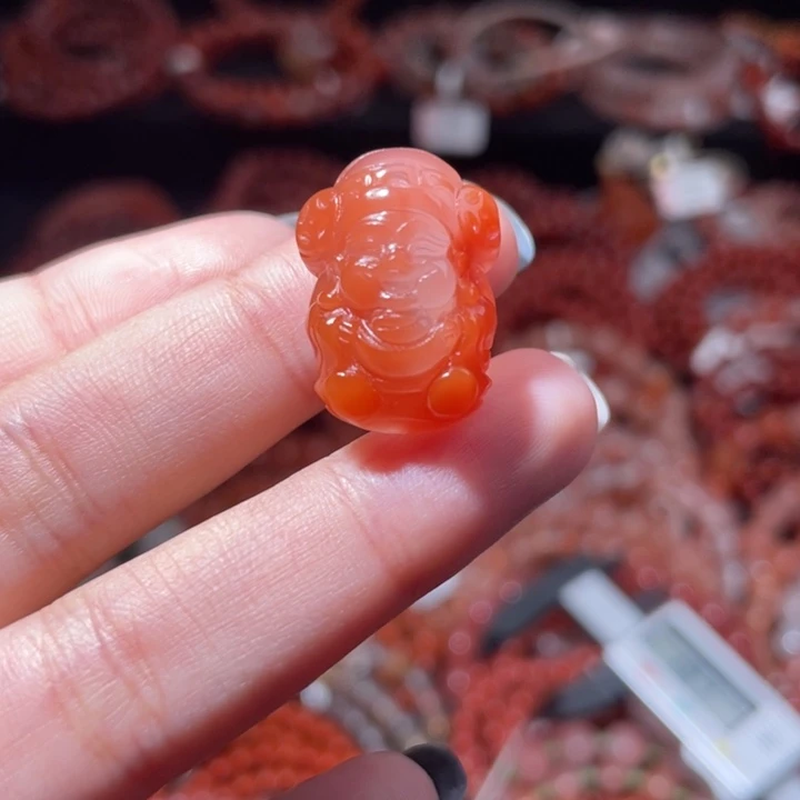 南红玛瑙未镶嵌财神603打孔备注