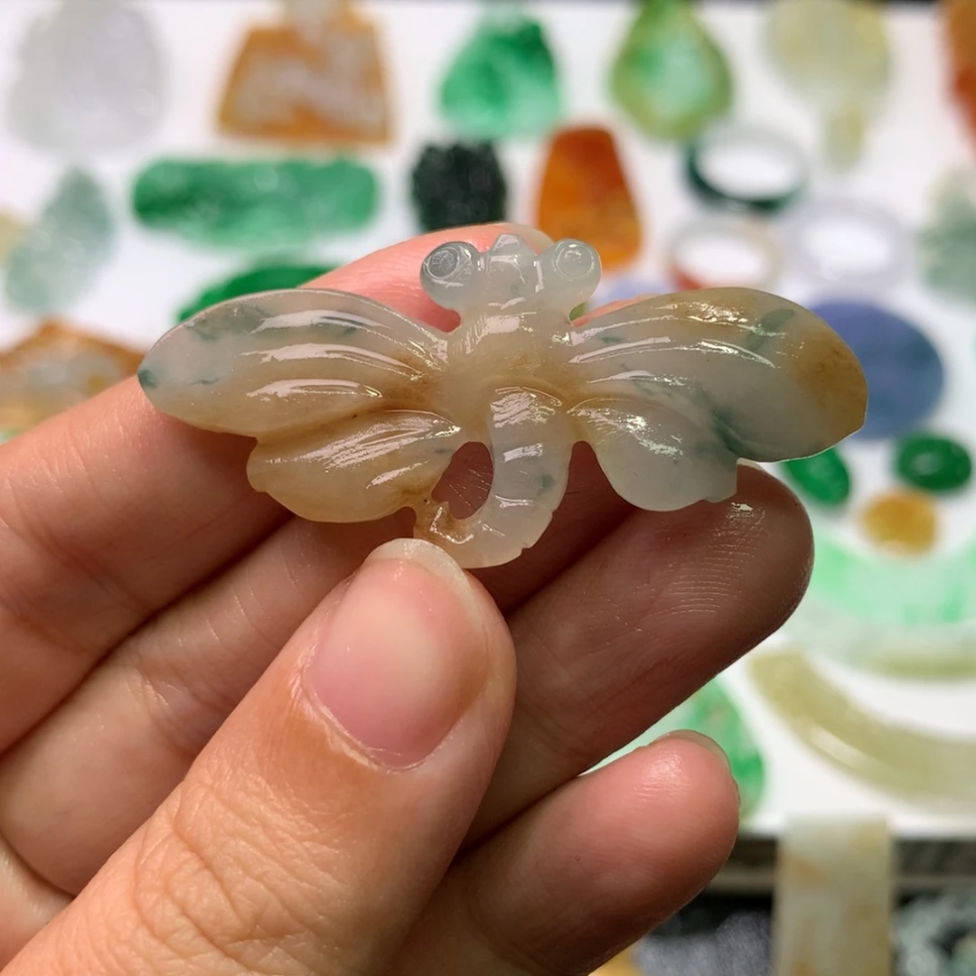 未镶嵌定制翡翠蜻蜓