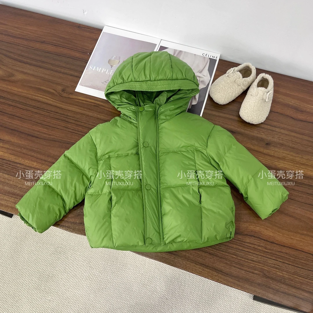 【现货48H】90白鸭绒儿童时尚连帽双倍充绒羽绒服