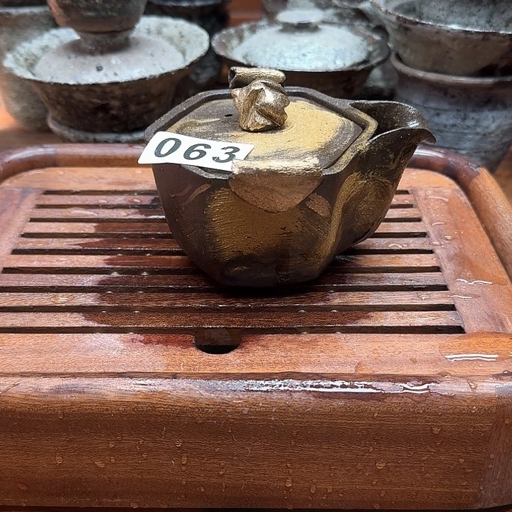 纯手工制作粗陶茶具