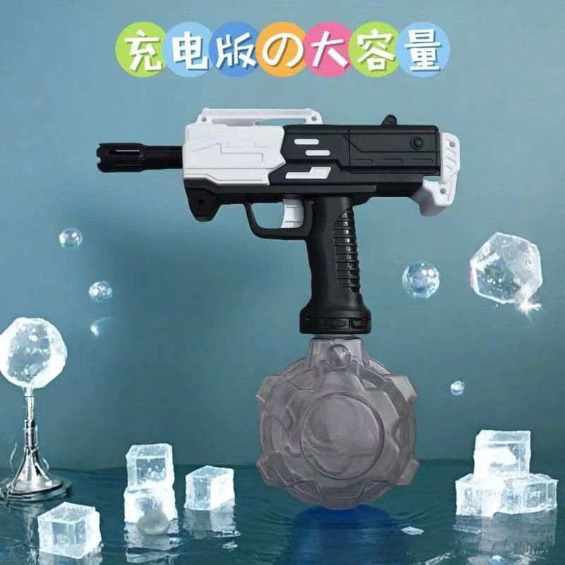 儿童新款uzi水枪打水按压式潮玩高压连发大容量玩具吸水透明玩具