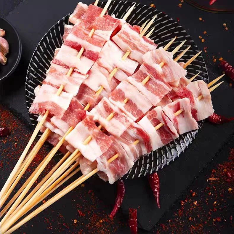 五花肉串新鲜猪肉串烧烤烤肉铁板油炸串夜市烧烤食材半成品20串/包