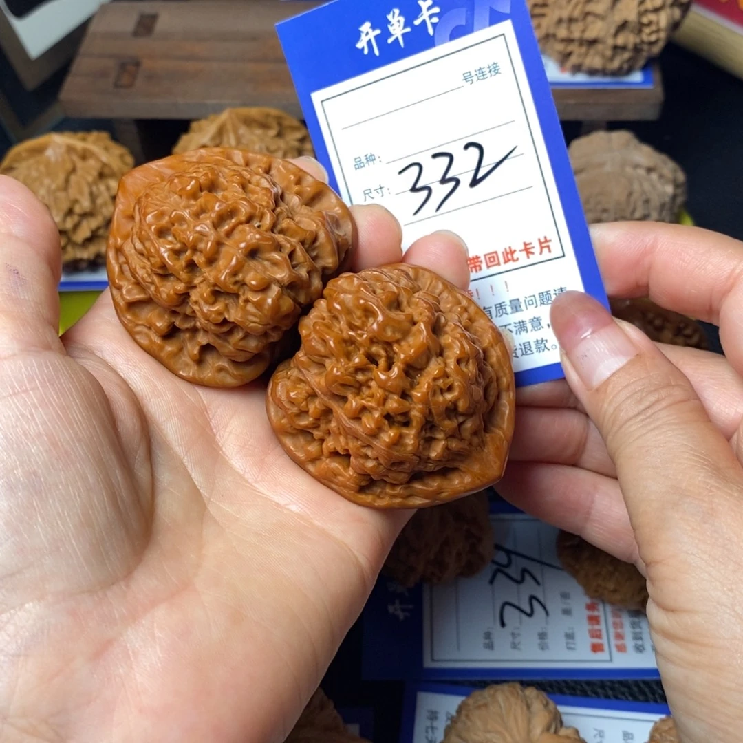 文玩核桃把件48官帽332