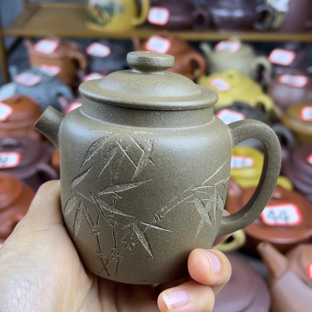 紫砂茶壶宜兴紫砂壶微瑕高巨轮爆铁质