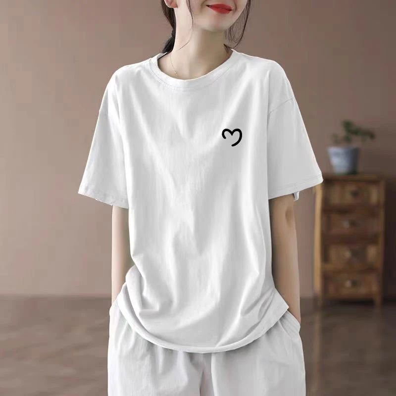 260克重磅100%纯棉短袖T恤男女同款oversize夏季体恤休闲上衣韩版