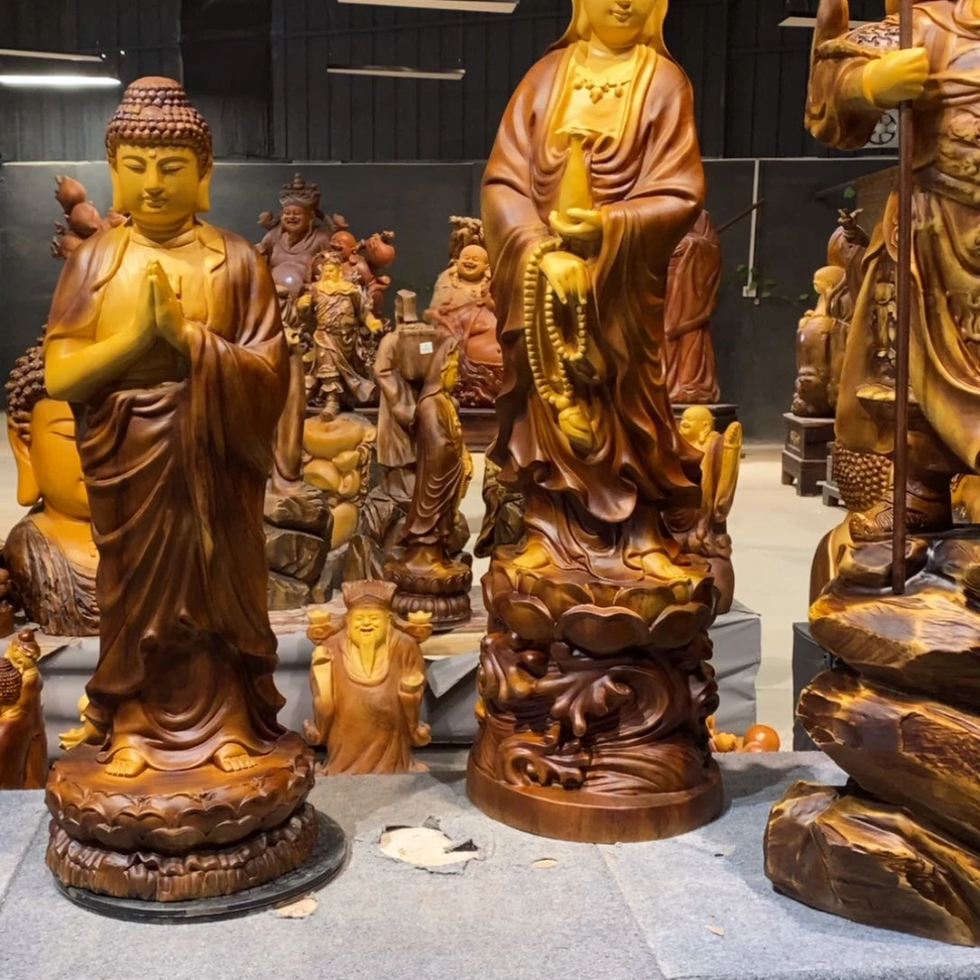 淡***然香樟木香樟木观音菩萨