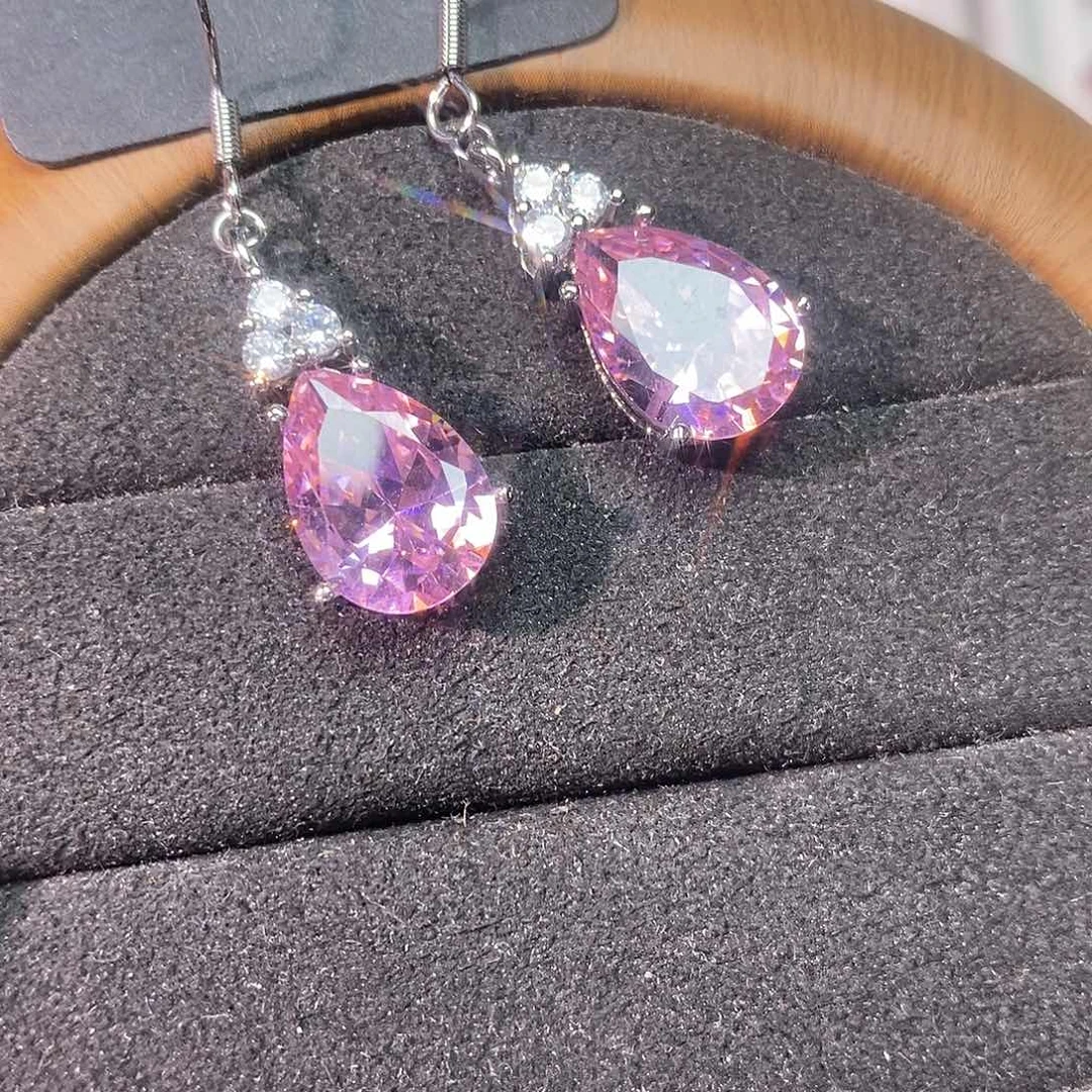 水晶戒指合金水晶耳釘开口戒指111