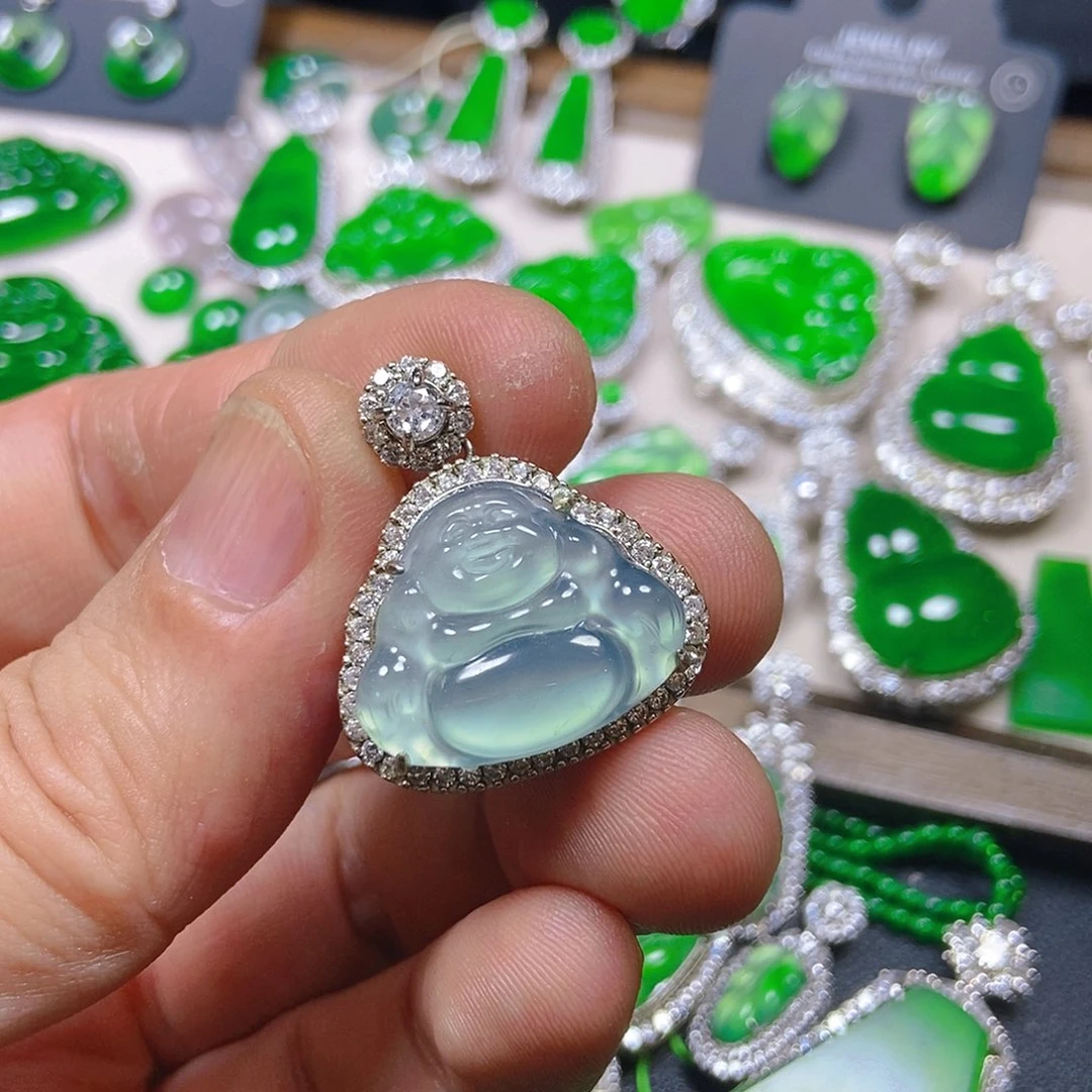 翡翠银S925镶嵌吊坠(不含链)744吊坠