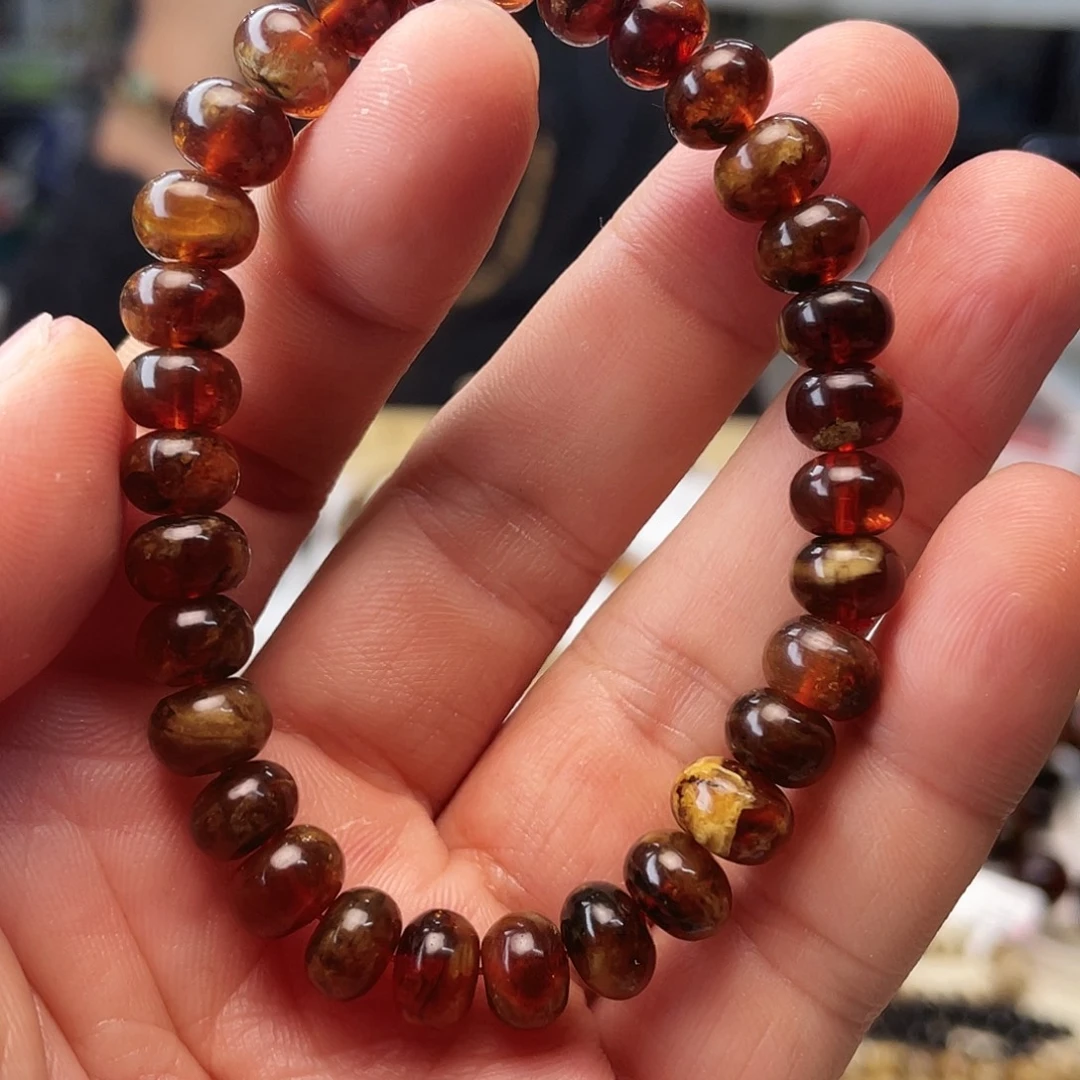 琥珀未镶嵌裸石八