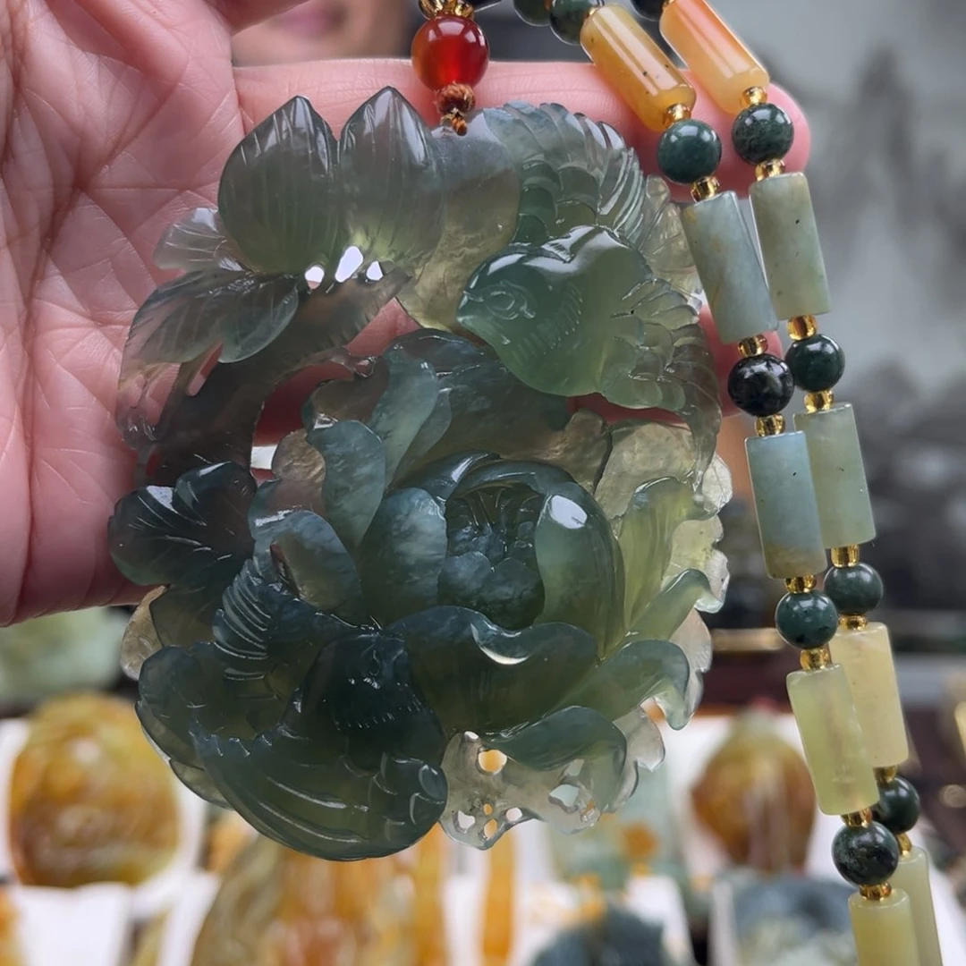 岫玉未镶嵌挂件挂件