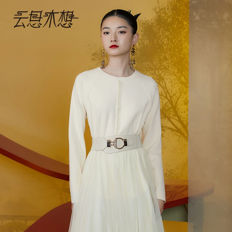 Ysimo-X云思木想新中式2024春季新款珠子织带百搭女士卫衣11507