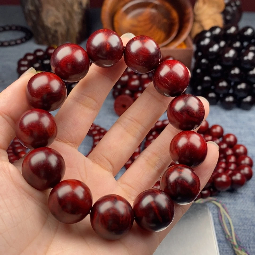 胖***猫小叶紫檀手串/手链1.8