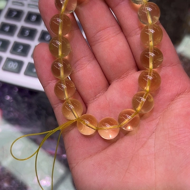 未镶嵌手链水晶柠檬黄