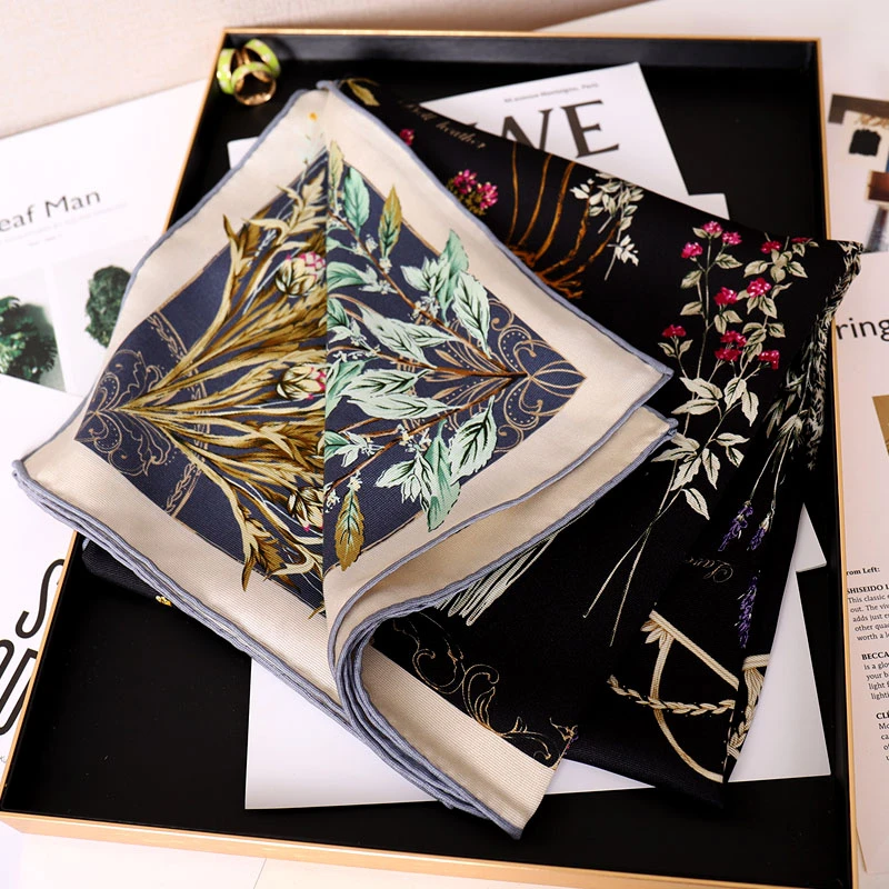 重磅桑蚕丝意罗绸110大方巾披肩双面印花真丝围巾丝巾披肩