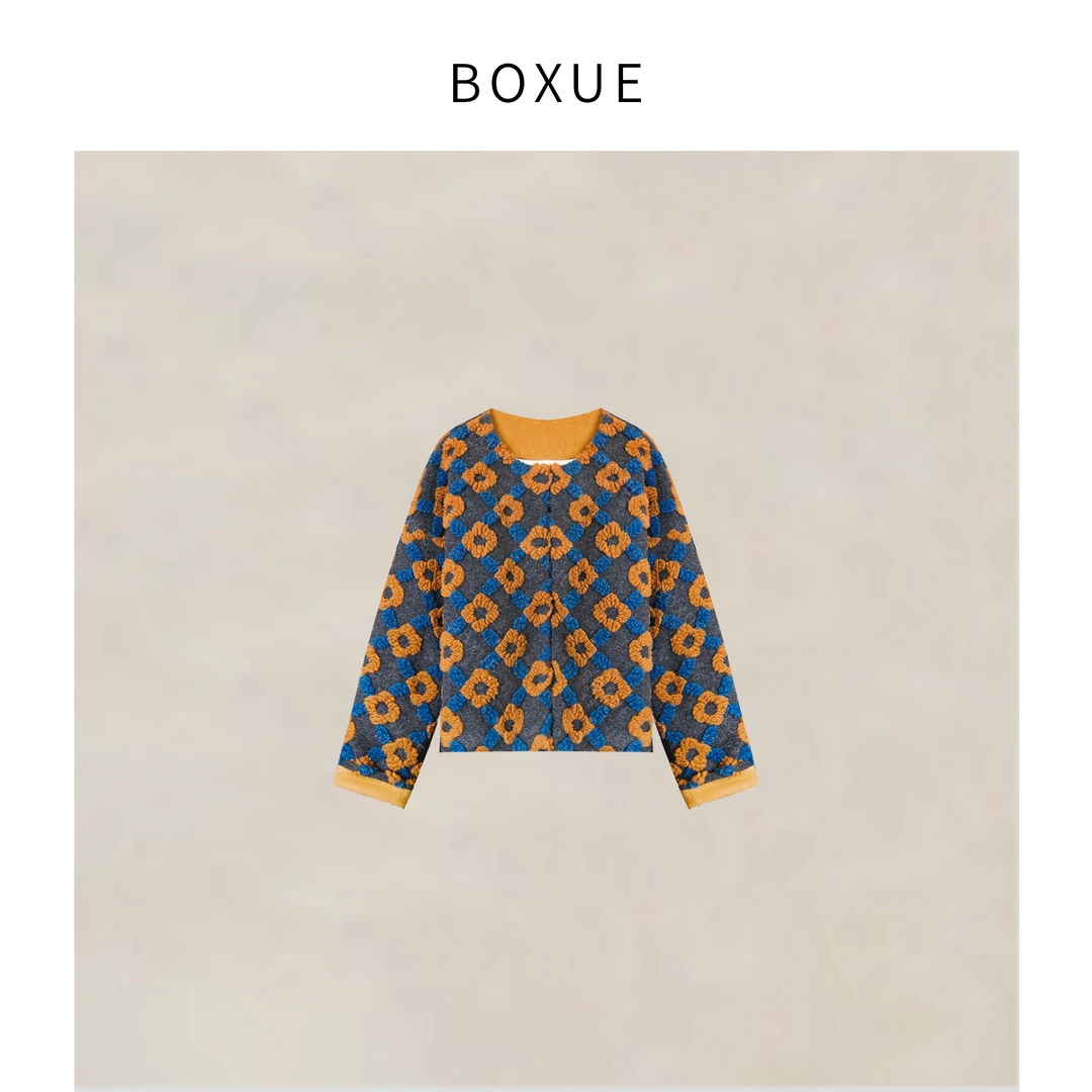 BOXUE“小黄花”2025秋冬季90白鸭绒羽绒服外套#241208YR42